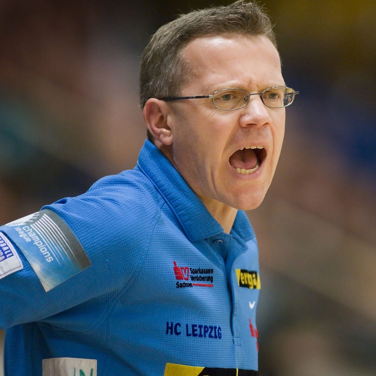 13-01-2007: Champions League - HC Leipzig coach Morten Arvidsson. (Photo by Lars Ronbog/FrontzoneSport via Getty Images)
